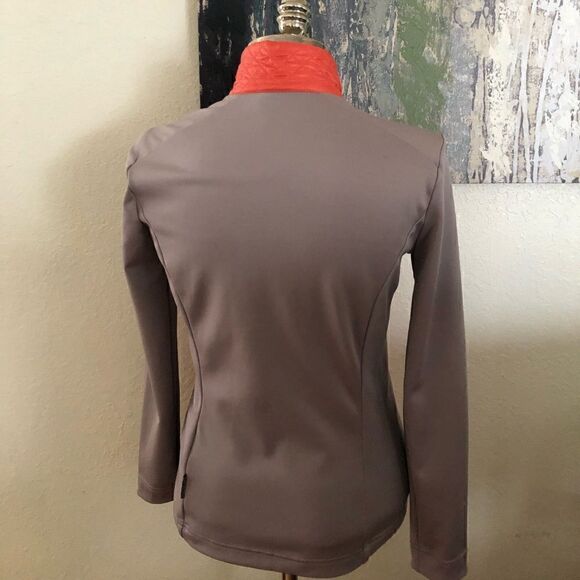 Chervo Maggio Quilted Full Zip Gray/Coral Full Zip Jacket - Picture 2 of 8